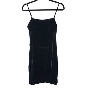 VTG 90s Betsey Johnson Black Velvet Mini‎ Dress Grunge Y2K Small